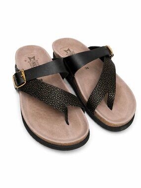 Mephisto US 8 Helen Mix Gold Condor Adjustable Thong Sandals